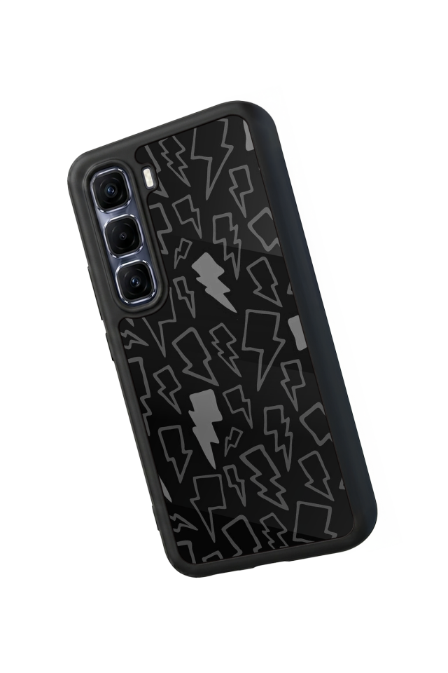 Infinix Hot 60 Pro Plus Uyumlu Simsek Tasarımlı Glossy Premium Kılıf