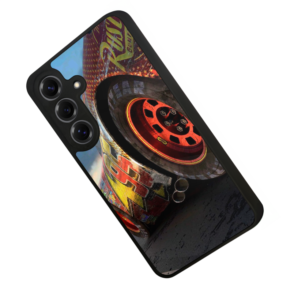 Samsung Galaxy S25 Uyumlu Şimsek McQueen Tasarımlı Glossy Premium Kılıf