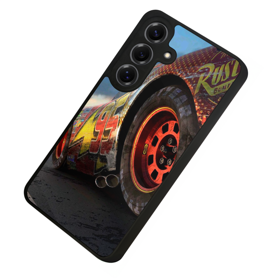 Samsung Galaxy S25 Uyumlu Şimsek McQueen Tasarımlı Glossy Premium Kılıf