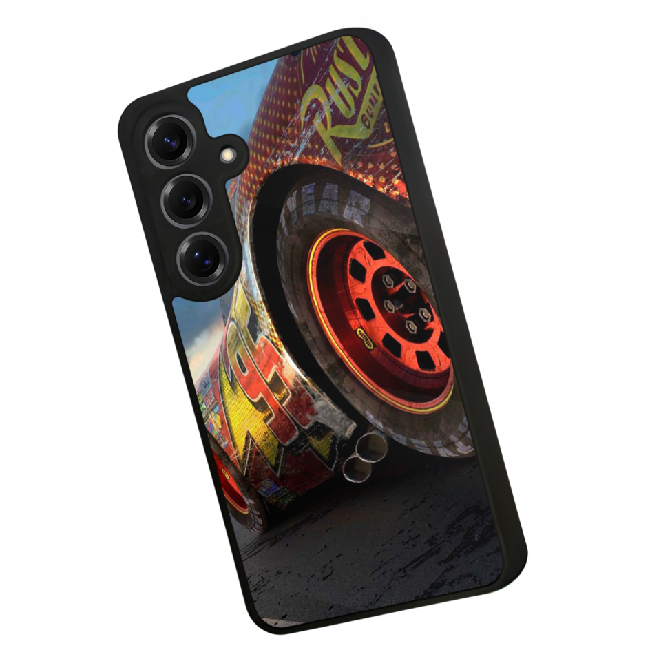 Samsung Galaxy S25 Uyumlu Şimsek McQueen Tasarımlı Glossy Premium Kılıf