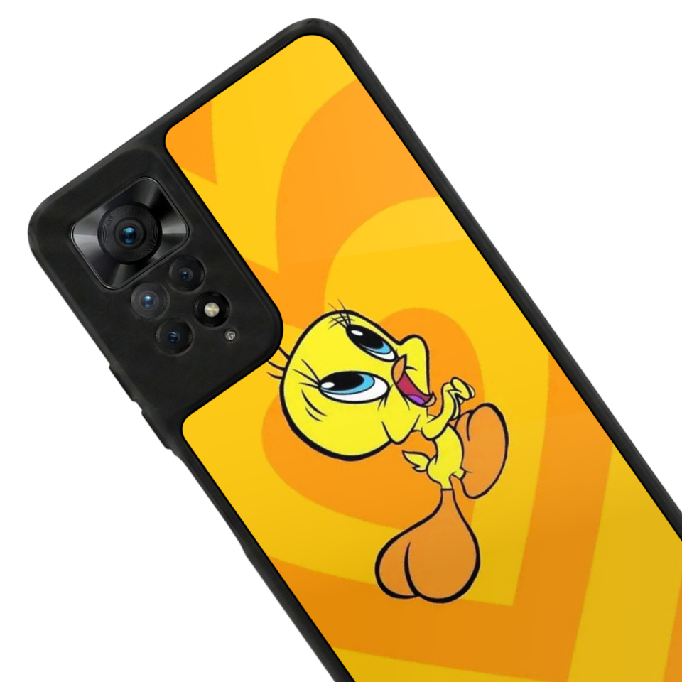 Xiaomi Redmi Note 12 Pro Uyumlu Tweety Tasarımlı Glossy Premium Kılıf