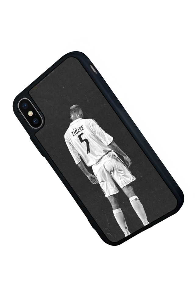 iPhone X/ XS Uyumlu Zidane Tasarımlı Glossy Premium Kılıf