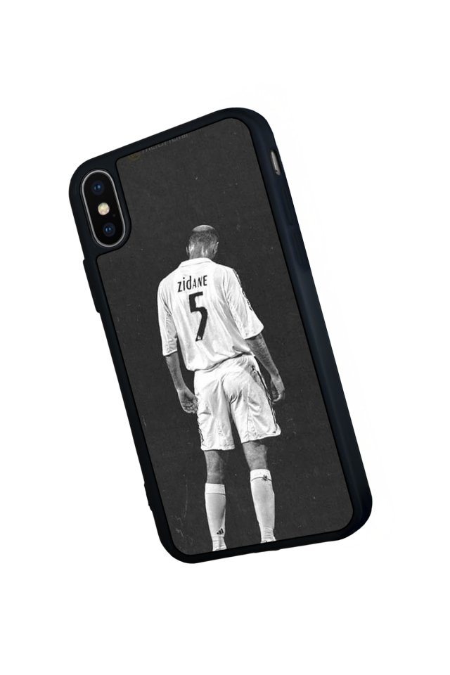 iPhone X/ XS Uyumlu Zidane Tasarımlı Glossy Premium Kılıf