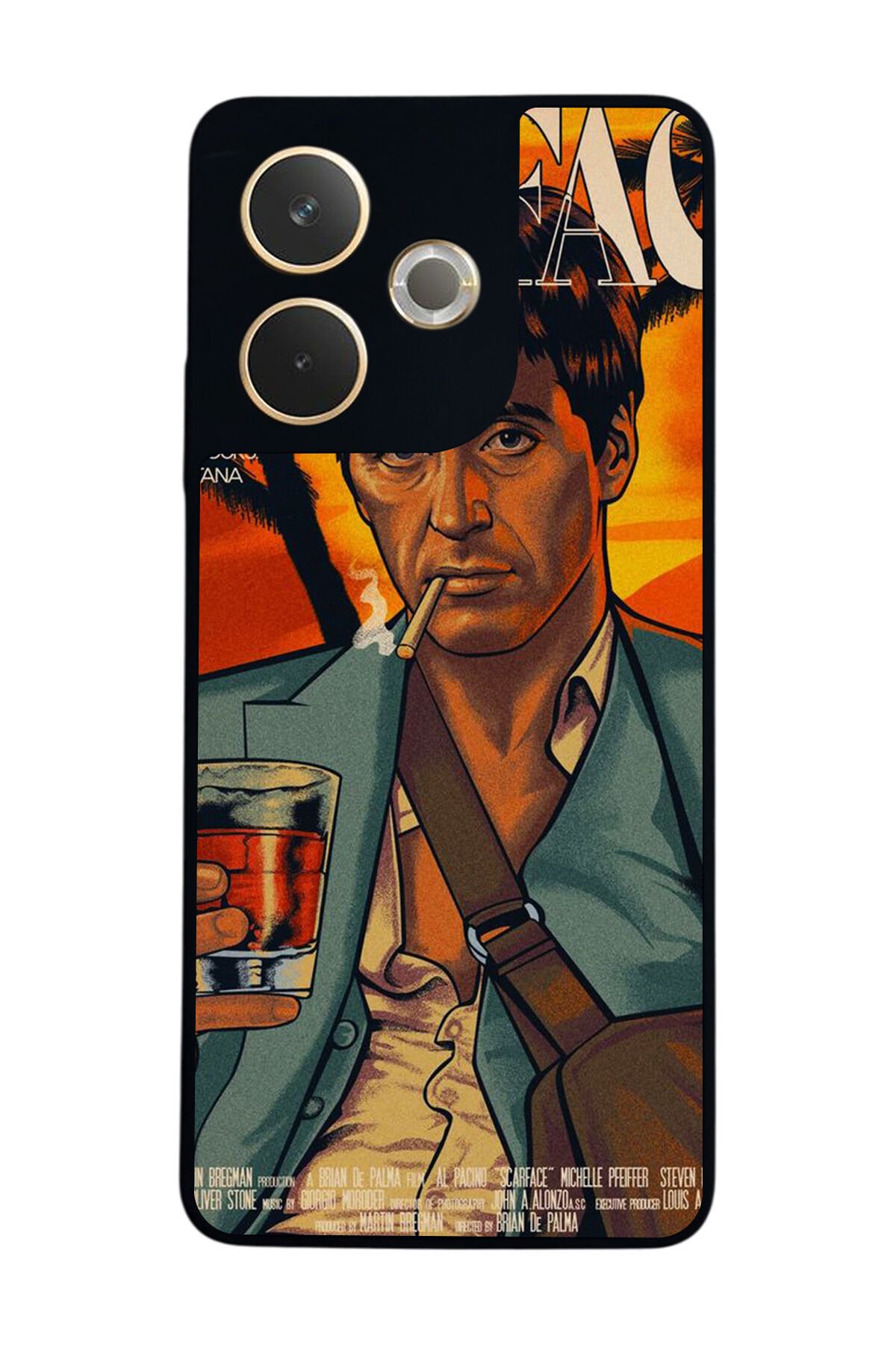 Oppo A5 Pro Uyumlu Scarface Tasarımlı Glossy Premium Kılıf