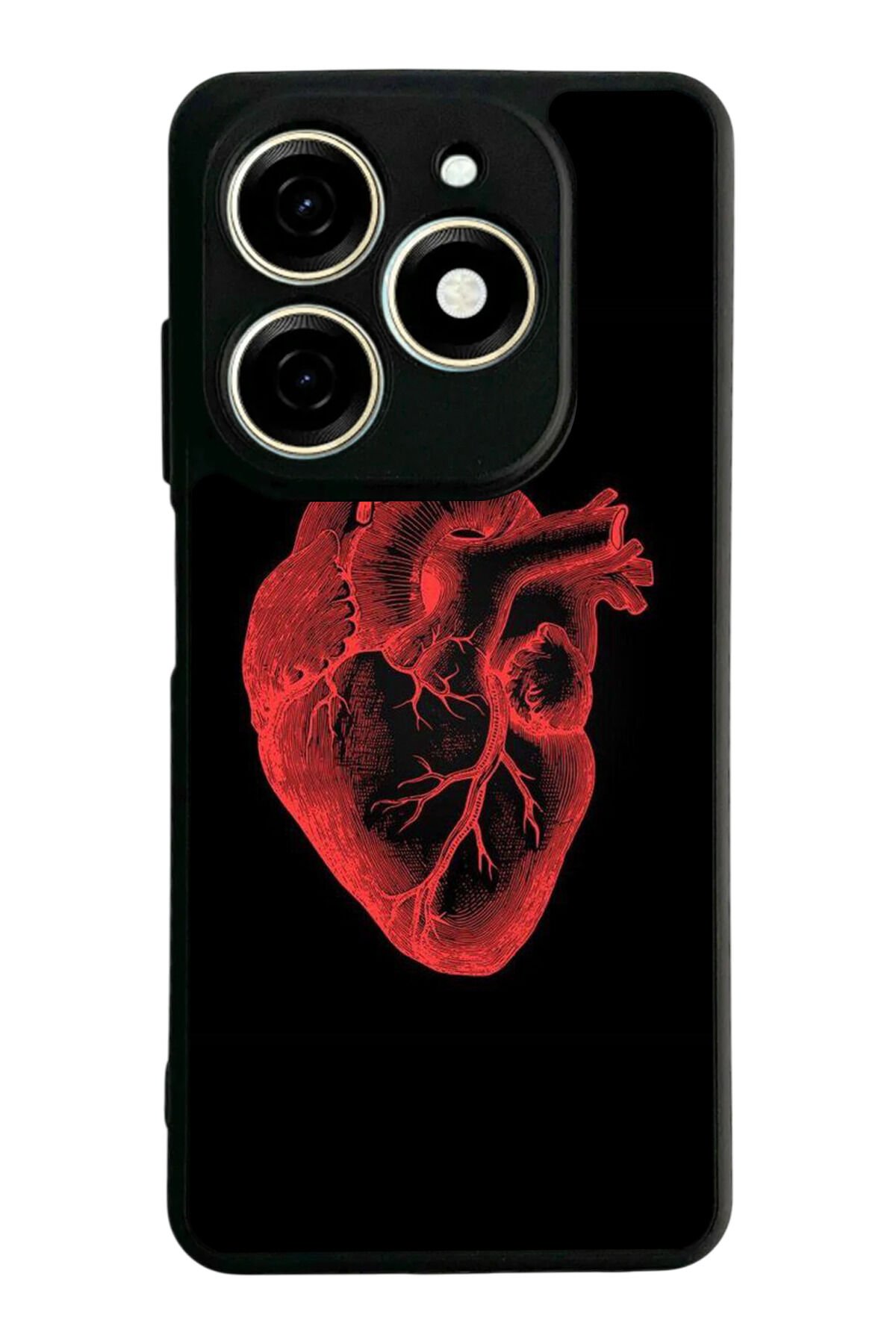 Tecno Spark 20/20C Uyumlu Kalp Love Tasarımlı Glossy Premium Kılıf