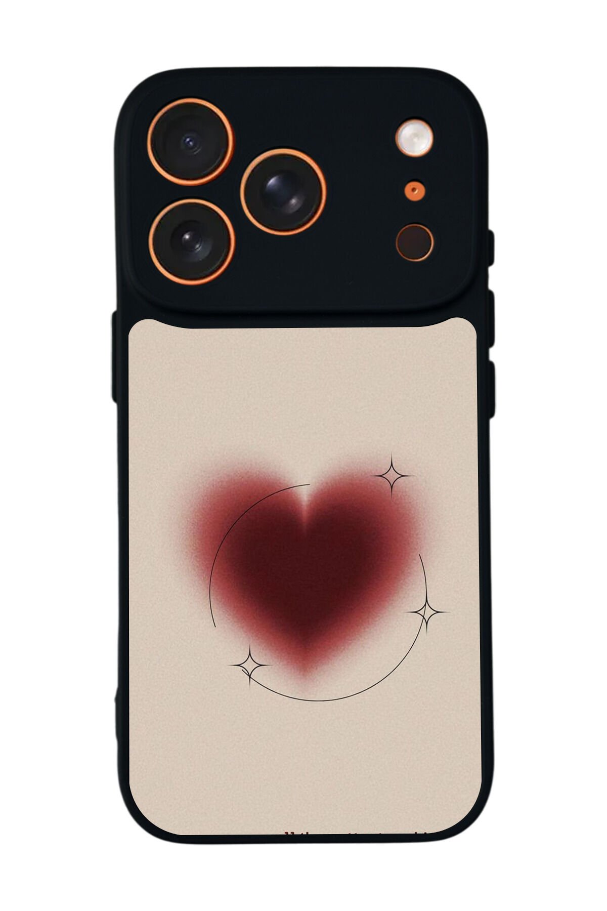 iPhone 17 Pro Uyumlu Kalp Love Tasarımlı Glossy Premium Kılıf