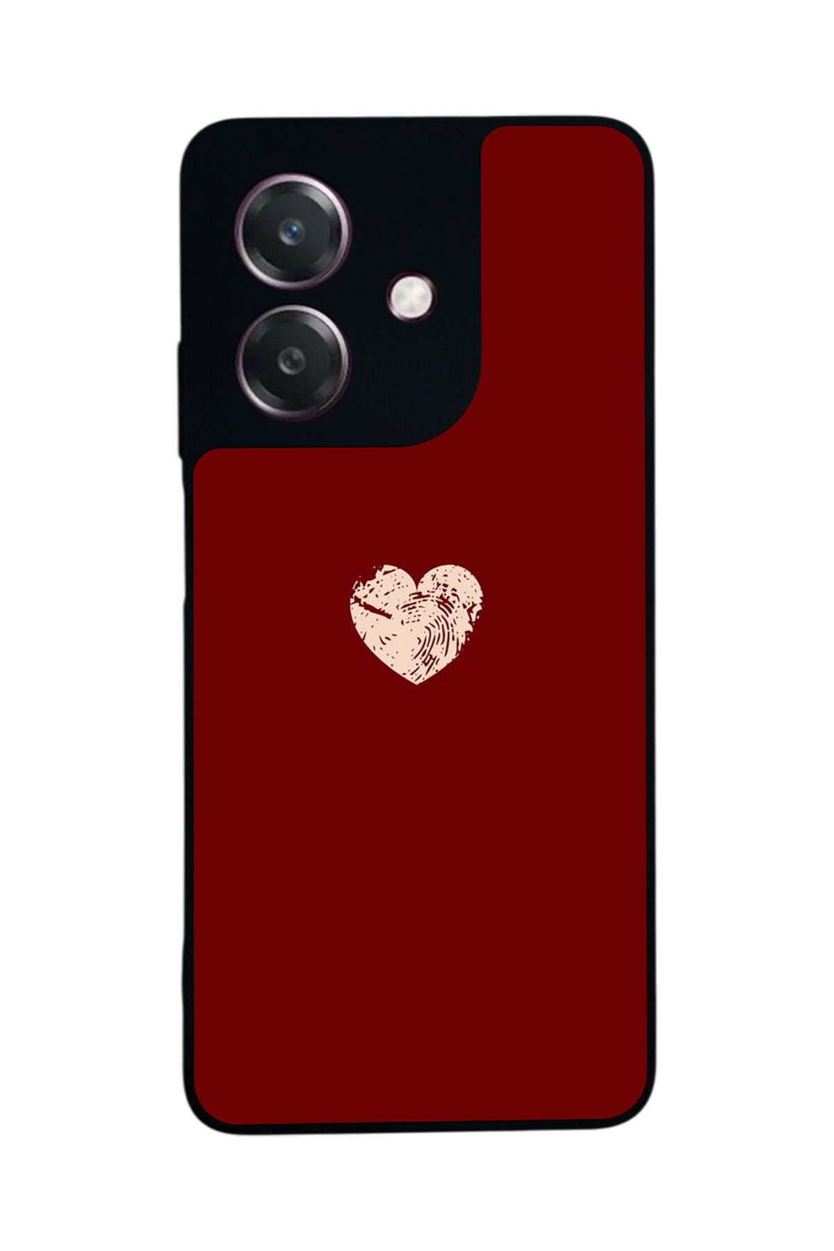 Oppo A3 5G Uyumlu Kalp Love Tasarımlı Glossy Premium Kılıf