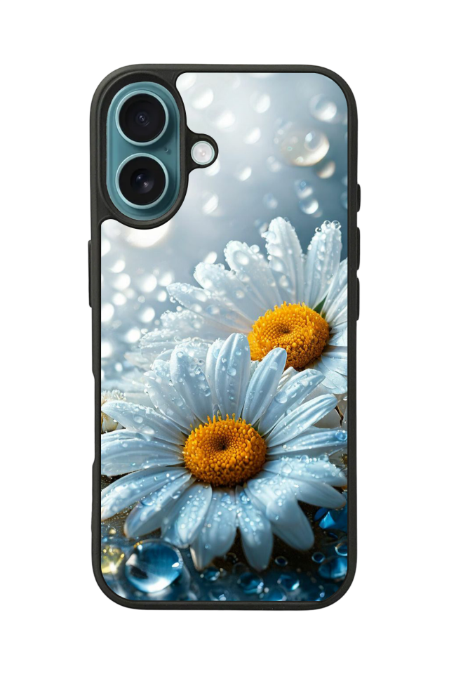iPhone 16 Plus Uyumlu Cicek Tasarımlı Glossy Premium Kılıf