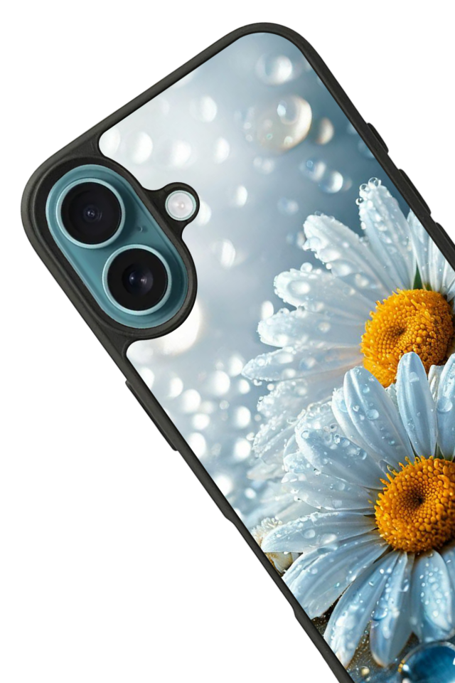 iPhone 16 Plus Uyumlu Cicek Tasarımlı Glossy Premium Kılıf