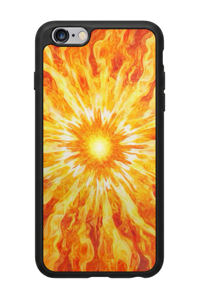 iPhone 6 Plus Uyumlu Güneş Tasarımlı Glossy Premium Kılıf