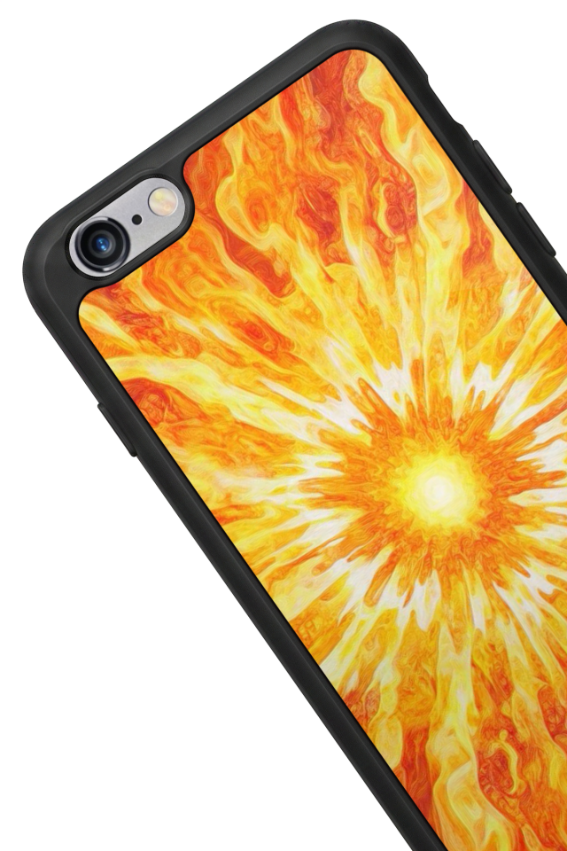 iPhone 6 Plus Uyumlu Güneş Tasarımlı Glossy Premium Kılıf