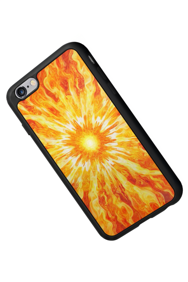 iPhone 6 Plus Uyumlu Güneş Tasarımlı Glossy Premium Kılıf