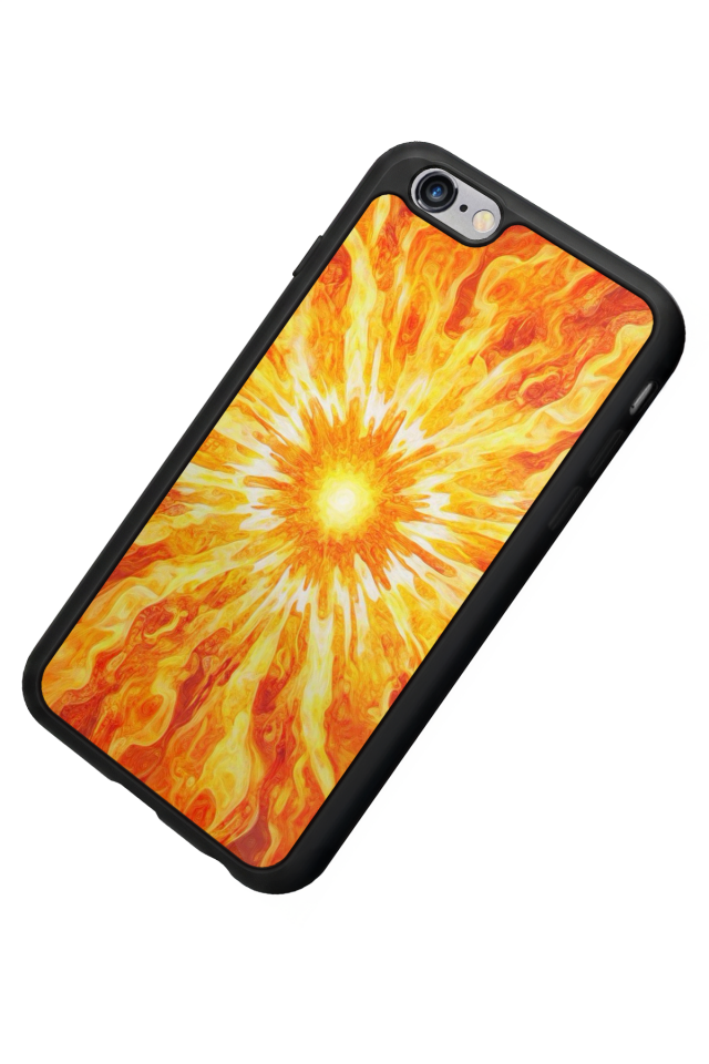 iPhone 6 Plus Uyumlu Güneş Tasarımlı Glossy Premium Kılıf