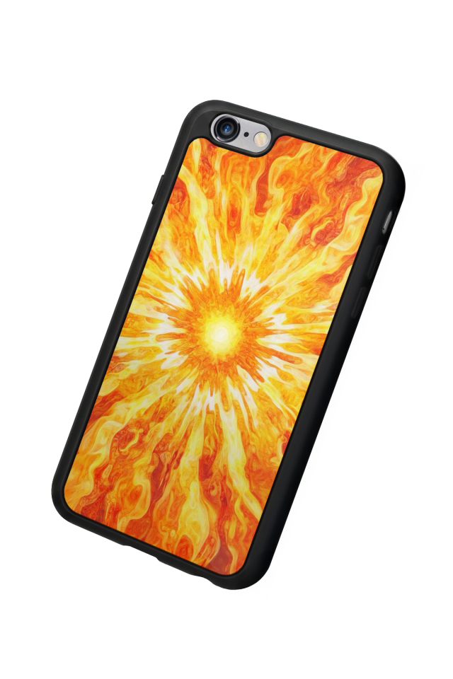 iPhone 6 Plus Uyumlu Güneş Tasarımlı Glossy Premium Kılıf