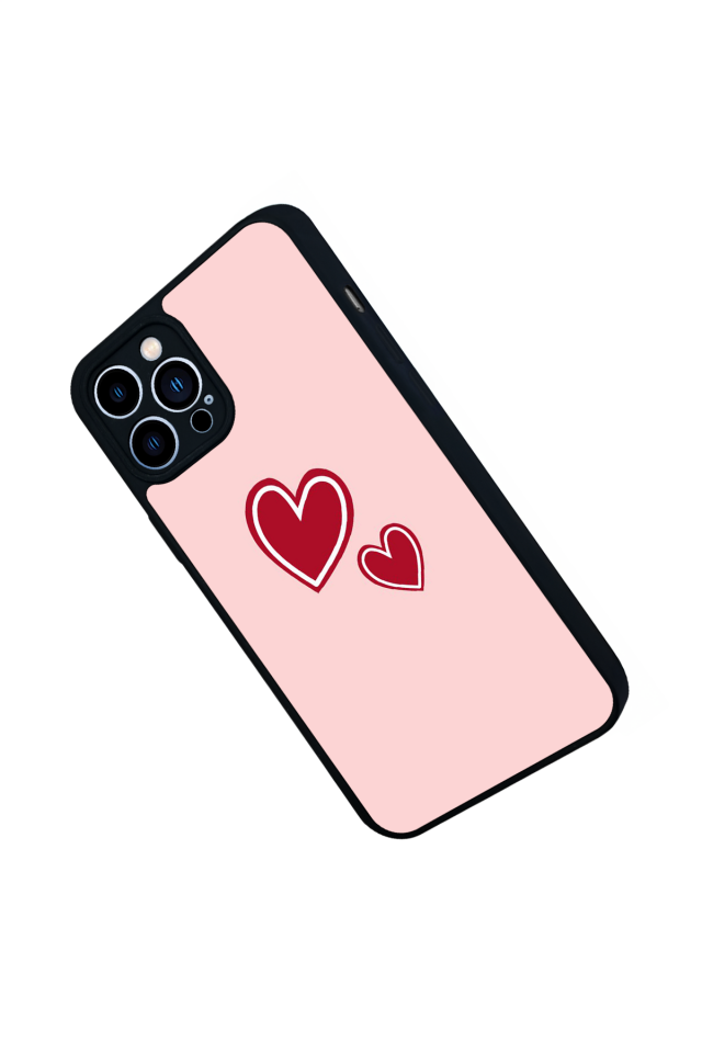 iPhone 12 Pro Max Uyumlu Kalp Love Tasarımlı Glossy Premium Kılıf