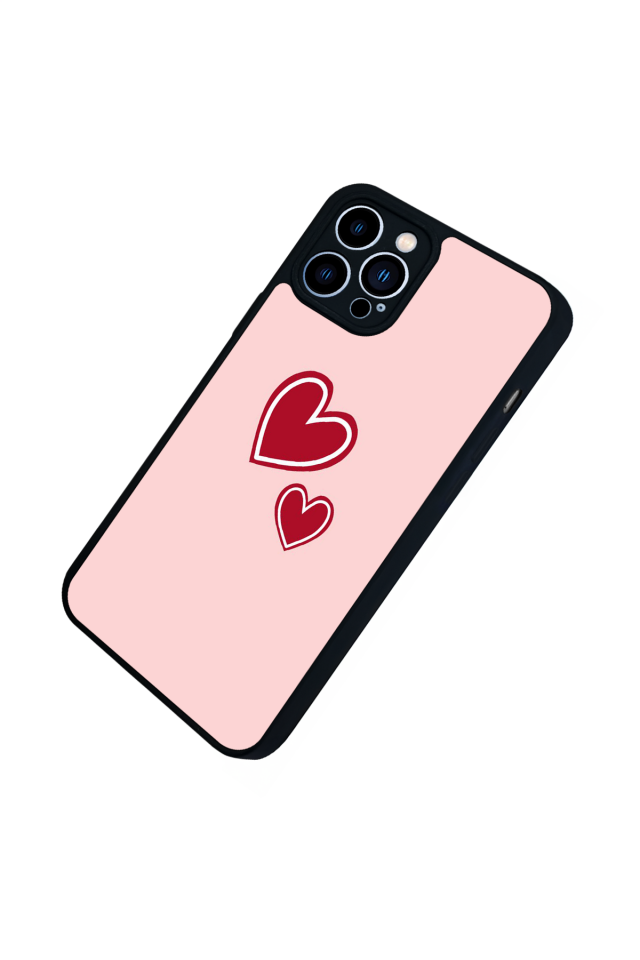 iPhone 12 Pro Max Uyumlu Kalp Love Tasarımlı Glossy Premium Kılıf
