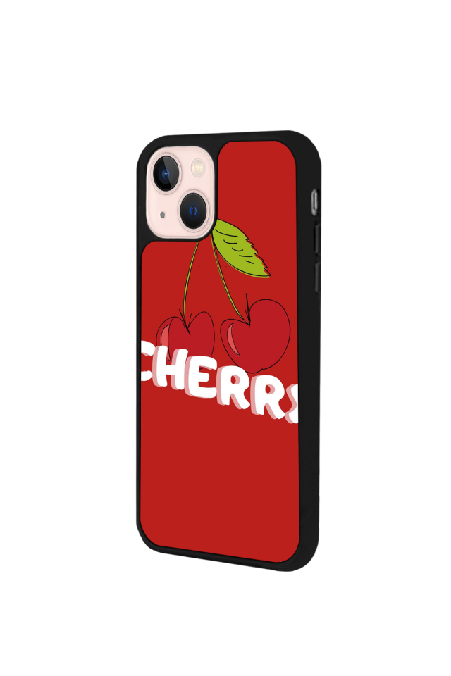 iPhone 13/14 Uyumlu Kiraz Tasarımlı Glossy Premium Kılıf