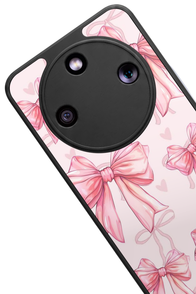 Honor Magic 8 Lite Uyumlu Kurdele Tasarımlı Glossy Premium Kılıf