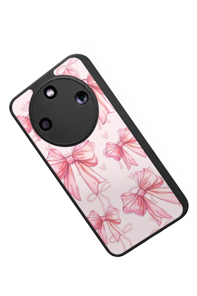 Honor Magic 8 Lite Uyumlu Kurdele Tasarımlı Glossy Premium Kılıf