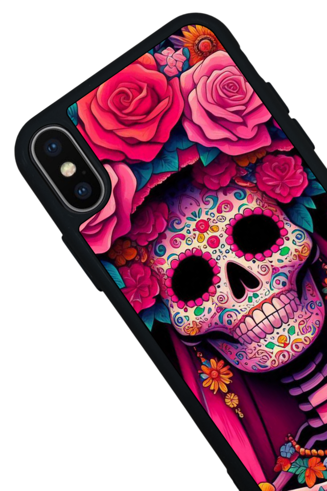 iPhone XS Max Uyumlu KuruKafa Tasarımlı Glossy Premium Kılıf
