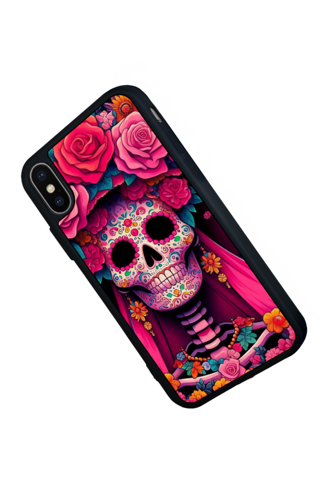 iPhone XS Max Uyumlu KuruKafa Tasarımlı Glossy Premium Kılıf