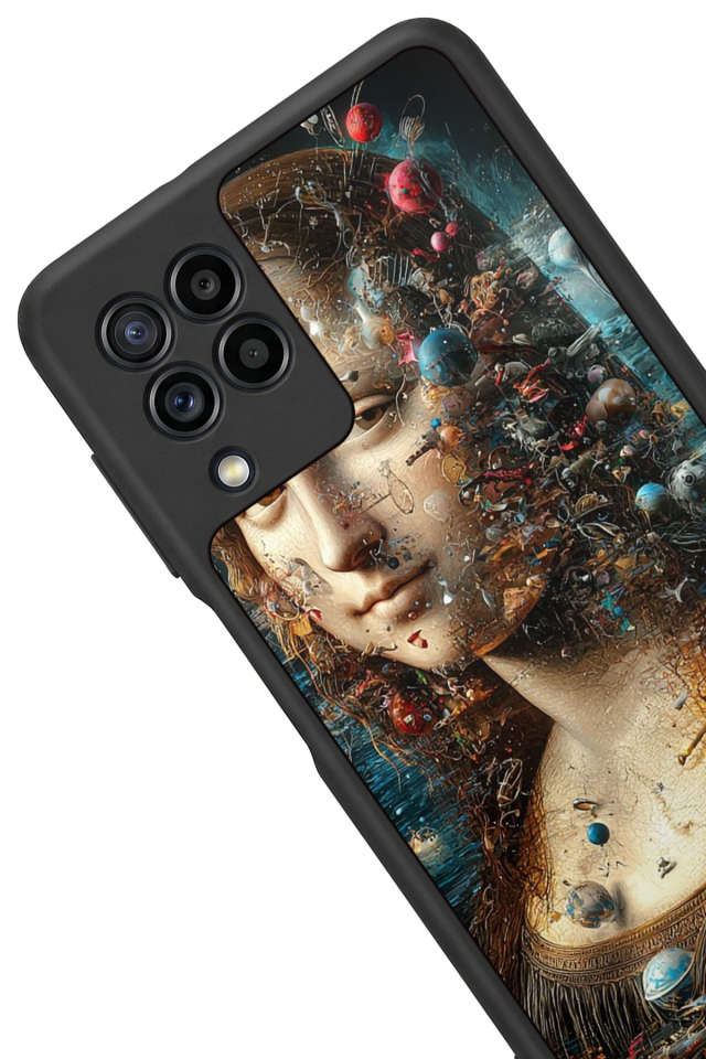 Samsung Galaxy M32 Uyumlu Monalisa Tasarımlı Glossy Premium Kılıf