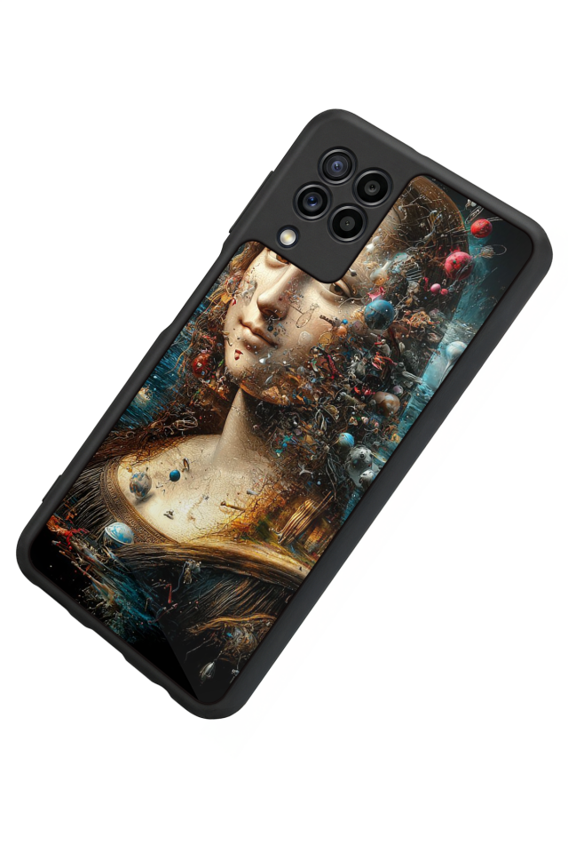 Samsung Galaxy M32 Uyumlu Monalisa Tasarımlı Glossy Premium Kılıf