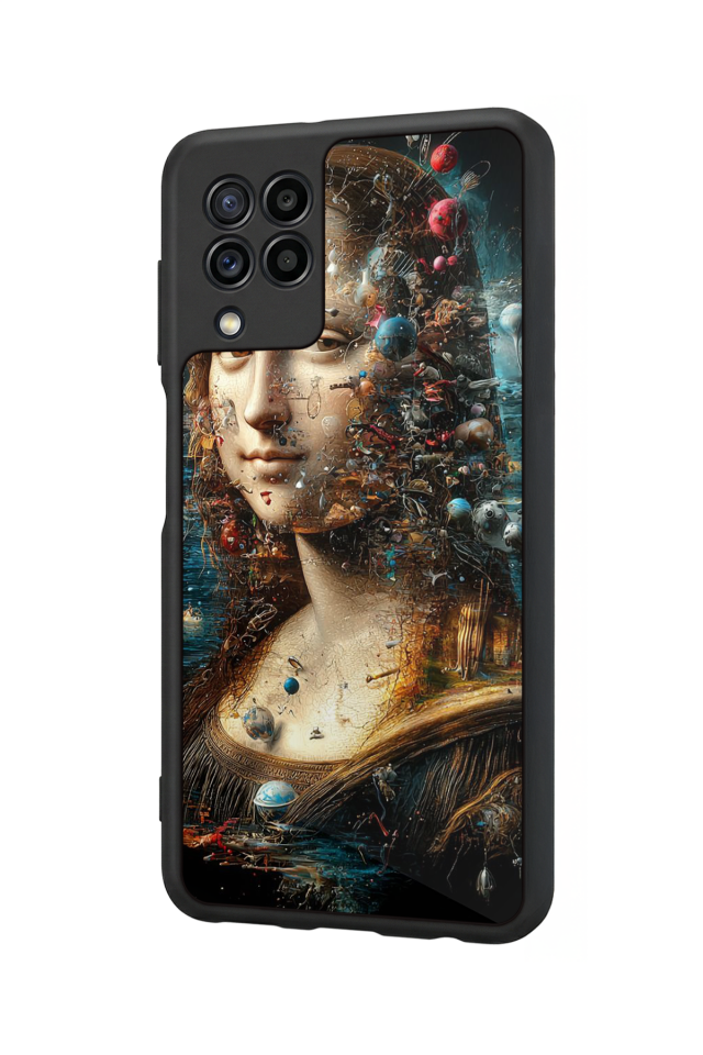 Samsung Galaxy M32 Uyumlu Monalisa Tasarımlı Glossy Premium Kılıf