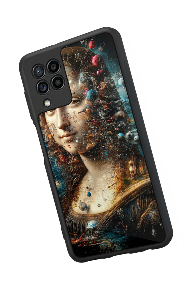 Samsung Galaxy M32 Uyumlu Monalisa Tasarımlı Glossy Premium Kılıf