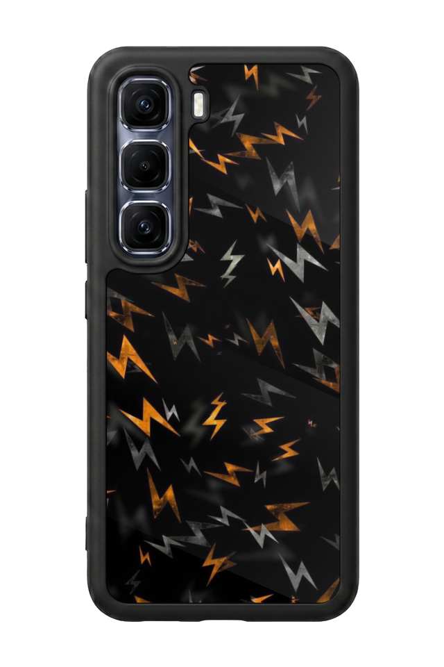 Infinix Hot 60 Pro Plus Uyumlu Simsek Tasarımlı Glossy Premium Kılıf