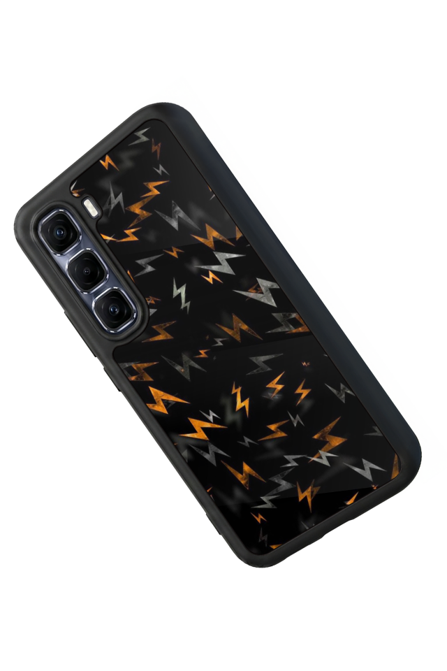 Infinix Hot 60 Pro Plus Uyumlu Simsek Tasarımlı Glossy Premium Kılıf