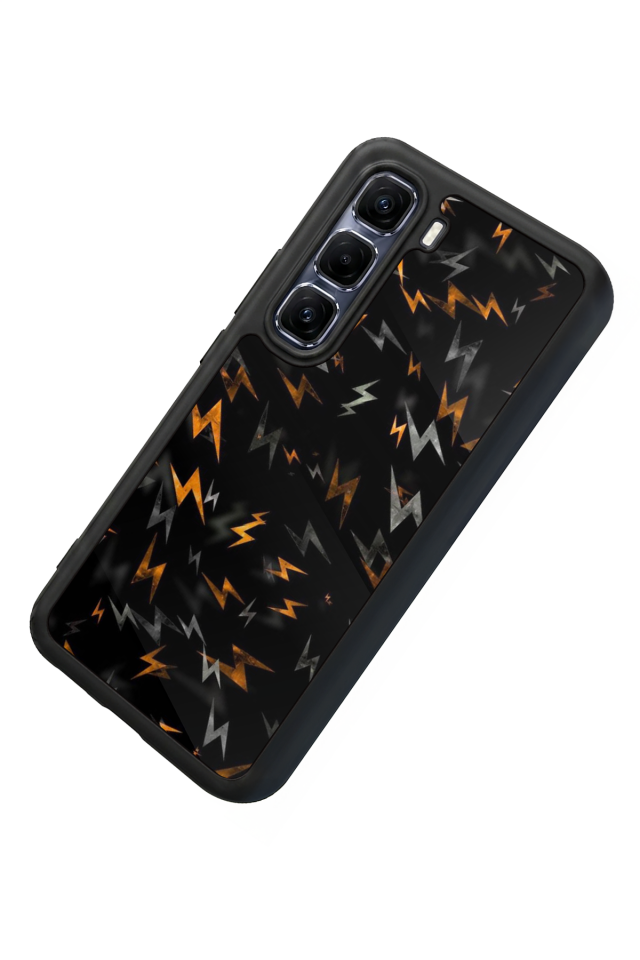 Infinix Hot 60 Pro Plus Uyumlu Simsek Tasarımlı Glossy Premium Kılıf