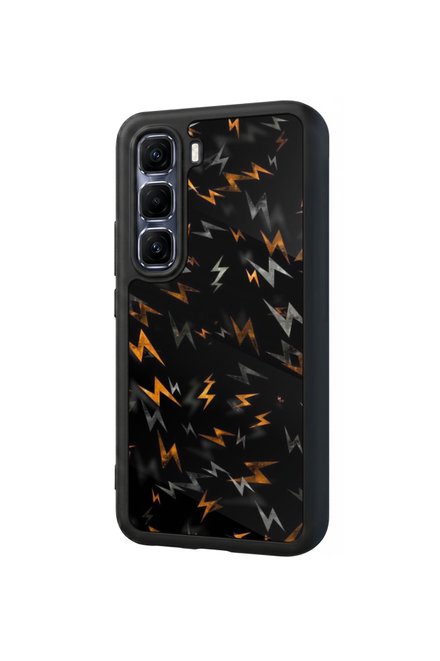 Infinix Hot 60 Pro Plus Uyumlu Simsek Tasarımlı Glossy Premium Kılıf