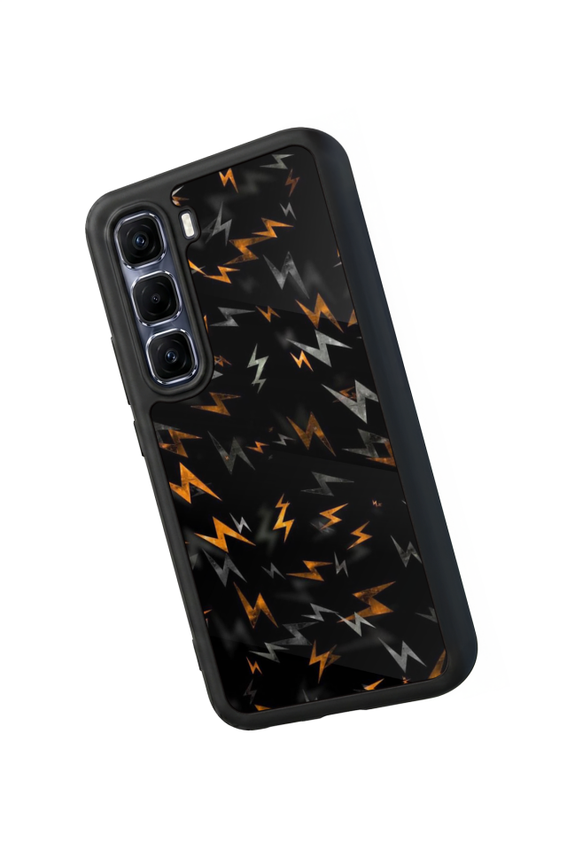 Infinix Hot 60 Pro Plus Uyumlu Simsek Tasarımlı Glossy Premium Kılıf
