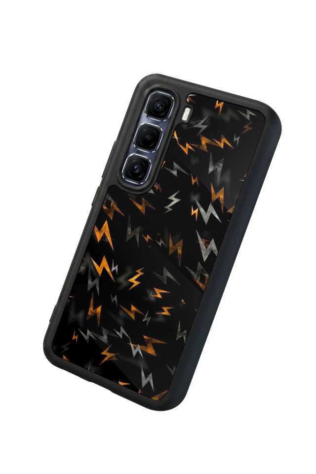 Infinix Hot 60 Pro Plus Uyumlu Simsek Tasarımlı Glossy Premium Kılıf