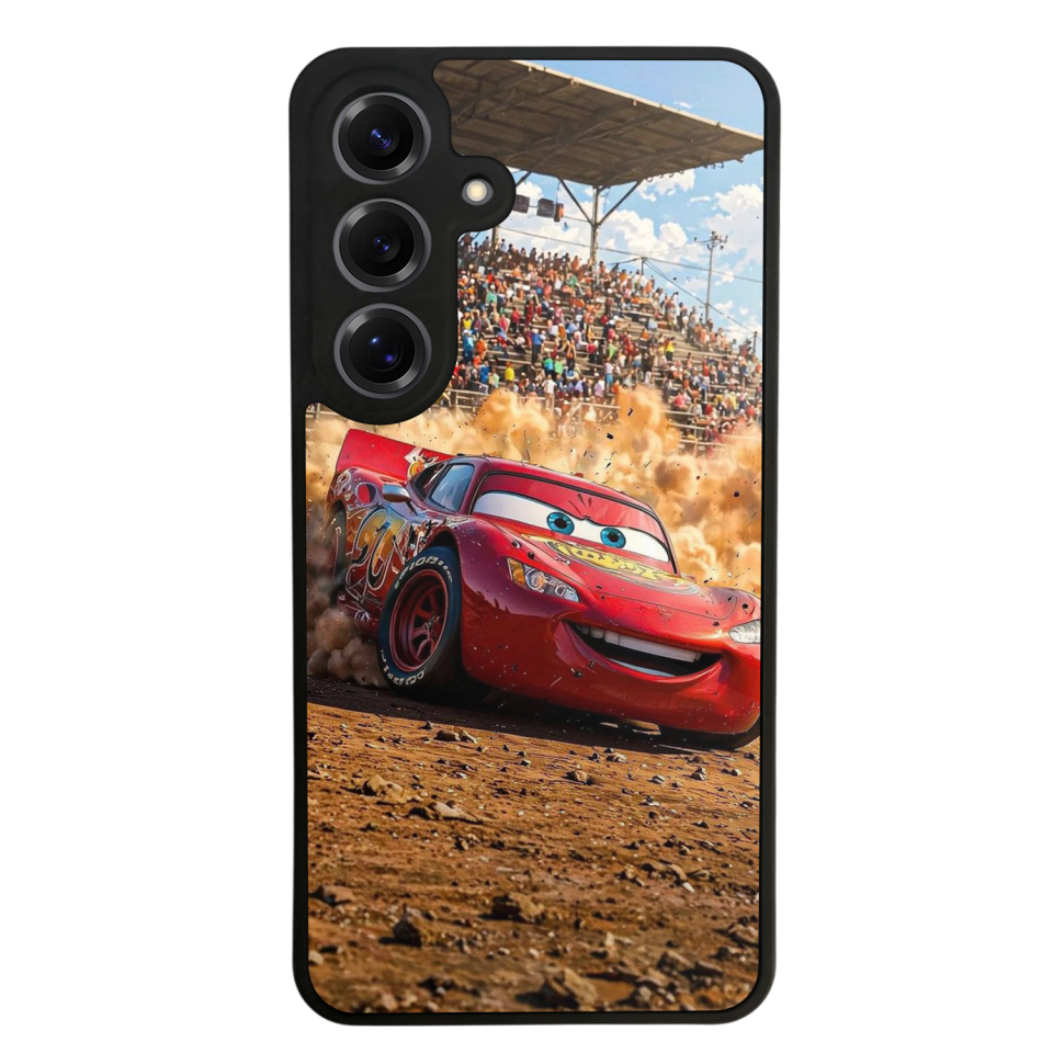 Samsung Galaxy S25 Uyumlu Şimsek McQueen Tasarımlı Glossy Premium Kılıf
