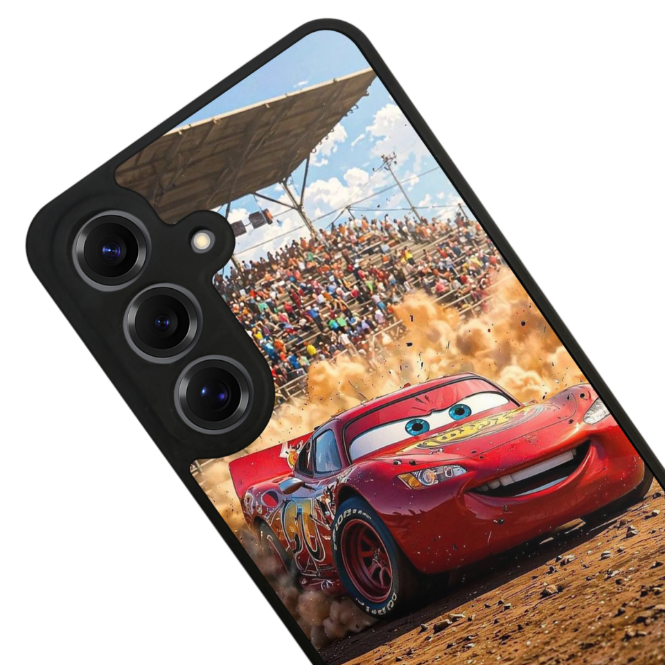 Samsung Galaxy S25 Uyumlu Şimsek McQueen Tasarımlı Glossy Premium Kılıf