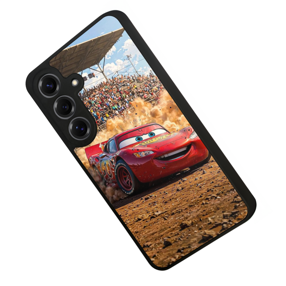 Samsung Galaxy S25 Uyumlu Şimsek McQueen Tasarımlı Glossy Premium Kılıf