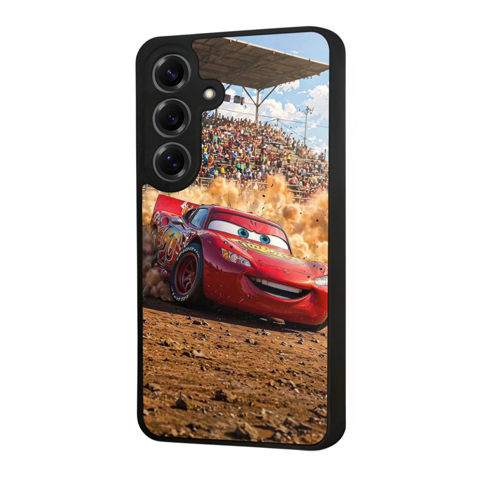 Samsung Galaxy S25 Uyumlu Şimsek McQueen Tasarımlı Glossy Premium Kılıf