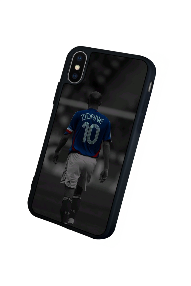 iPhone X/ XS Uyumlu Zidane Tasarımlı Glossy Premium Kılıf