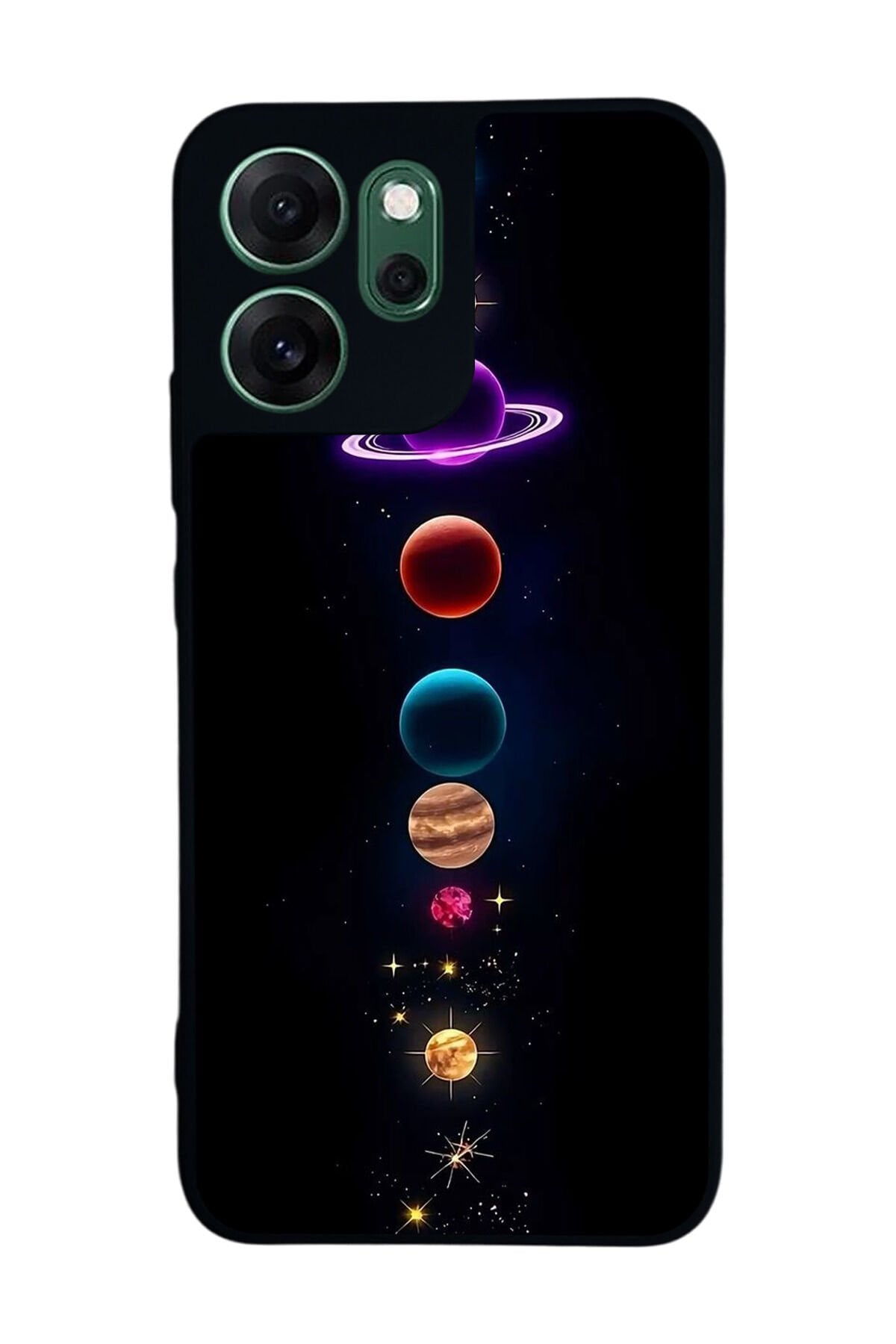 Oppo Reno 14F Uyumlu Uzay Tasarımlı Glossy Premium Kılıf
