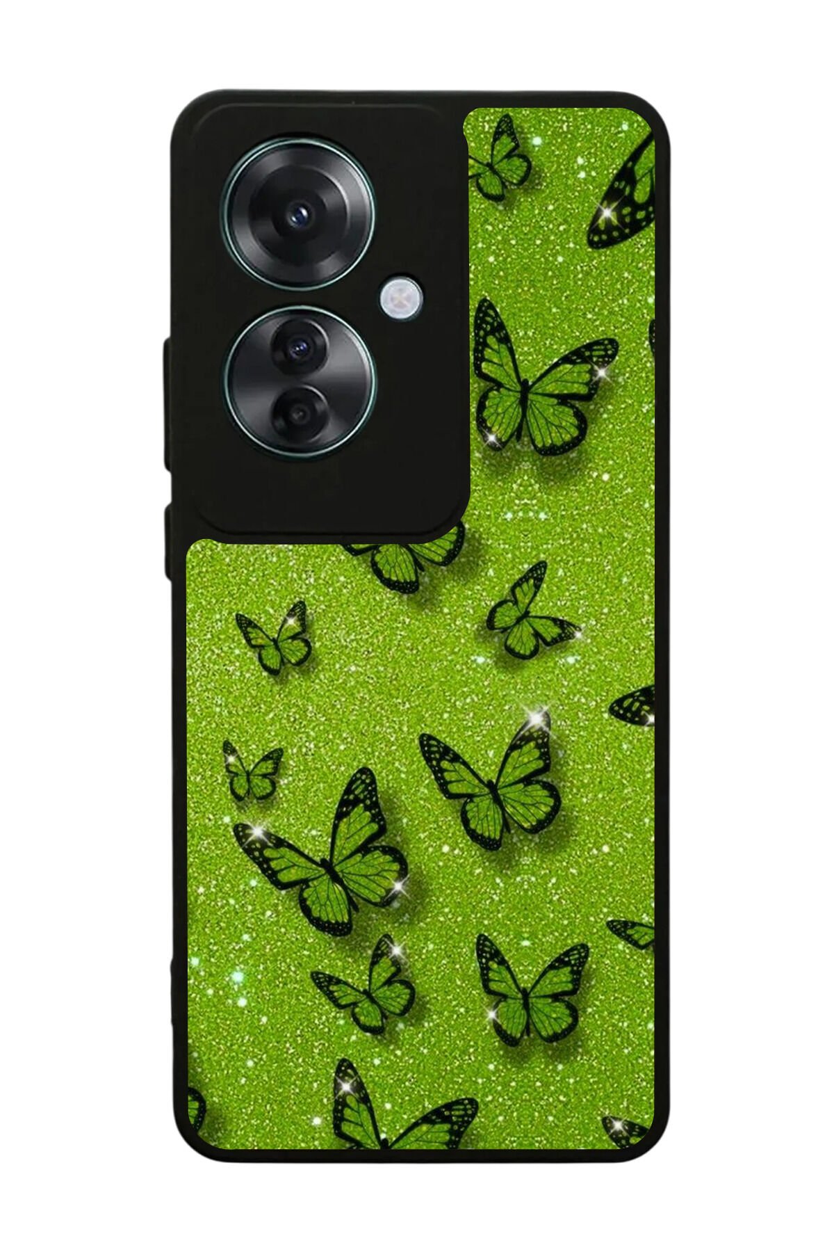 Oppo Reno 11F Uyumlu Kelebek Tasarımlı Glossy Premium Kılıf