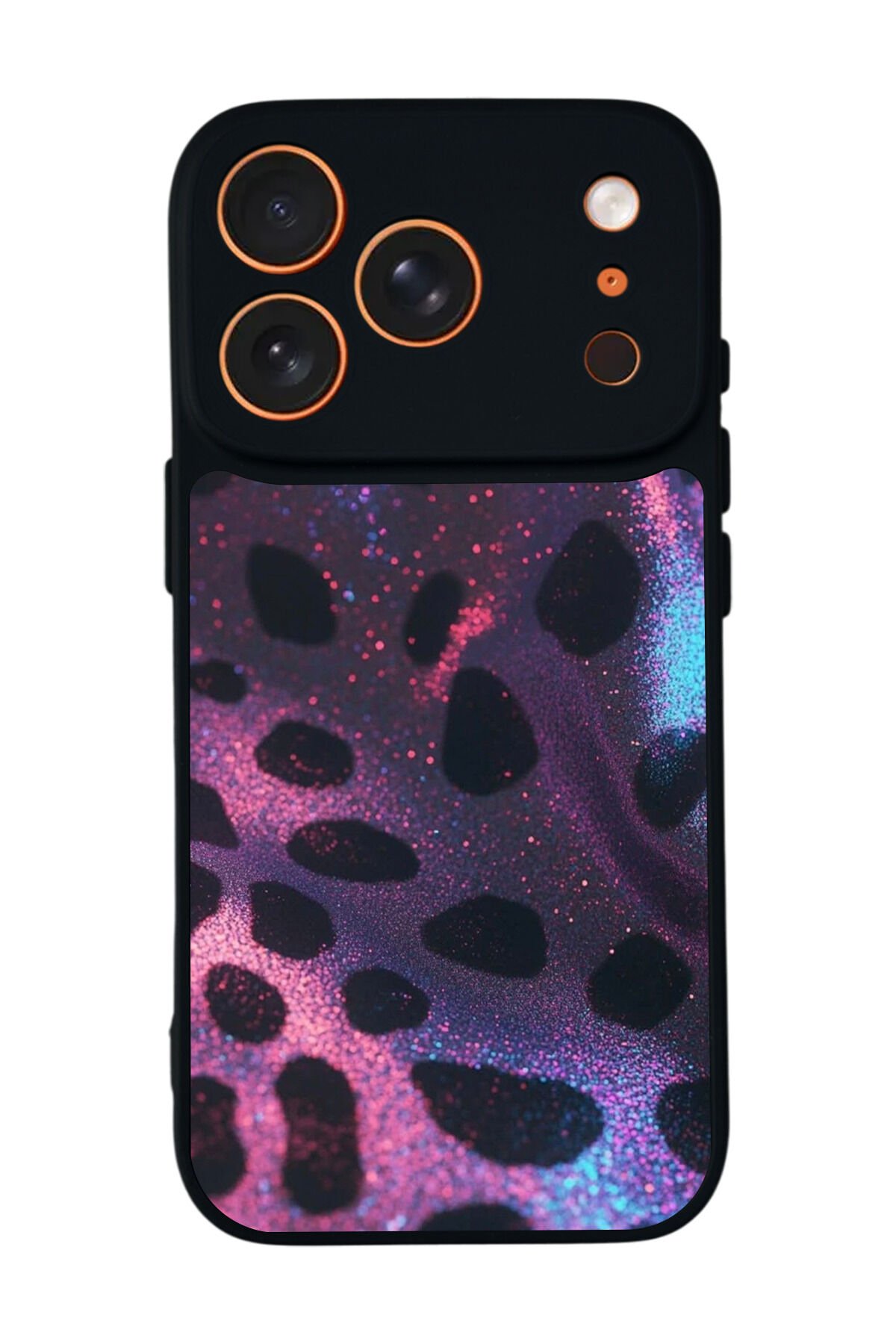 iPhone 17 Pro Max Uyumlu Hologram Leopar Tasarımlı Glossy Premium Kılıf