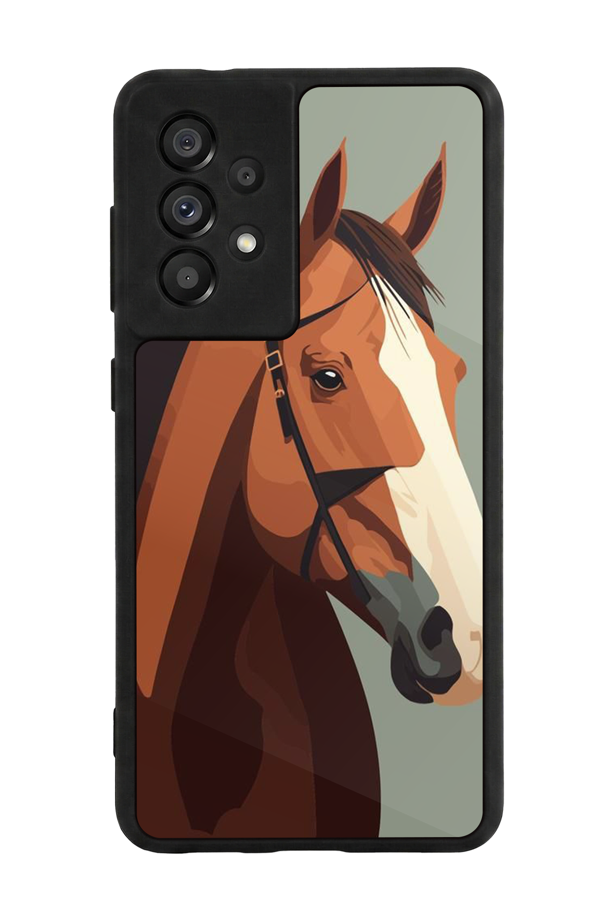 Samsung Galaxy A73 Uyumlu At Horse Tasarımlı Glossy Premium Kılıf