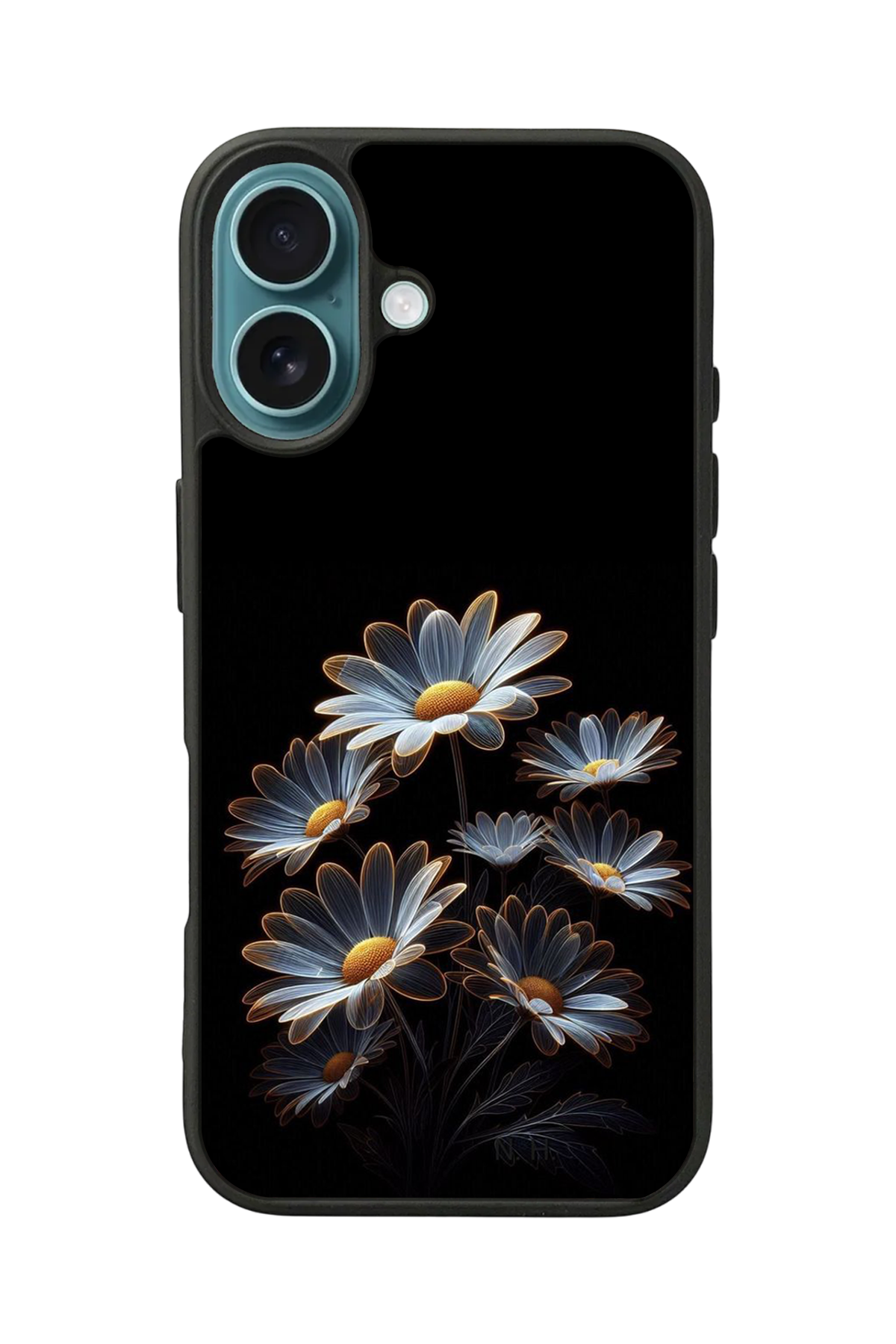 iPhone 16 Plus Uyumlu Cicek Tasarımlı Glossy Premium Kılıf