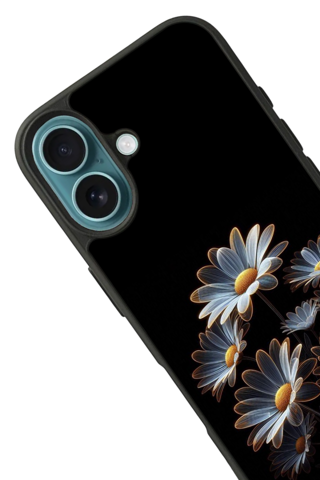 iPhone 16 Plus Uyumlu Cicek Tasarımlı Glossy Premium Kılıf