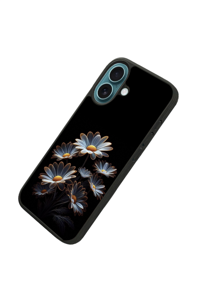 iPhone 16 Plus Uyumlu Cicek Tasarımlı Glossy Premium Kılıf
