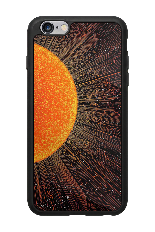 iPhone 6 Plus Uyumlu Güneş Tasarımlı Glossy Premium Kılıf