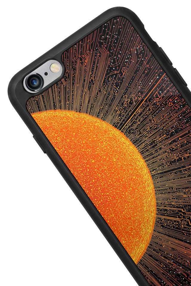 iPhone 6 Plus Uyumlu Güneş Tasarımlı Glossy Premium Kılıf