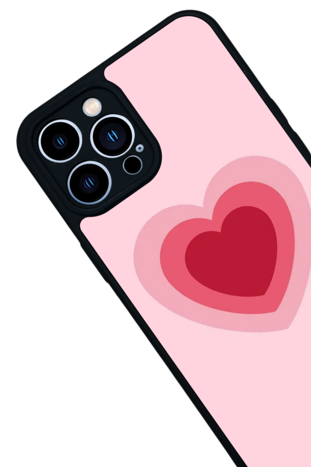 iPhone 12 Pro Max Uyumlu Kalp Love Tasarımlı Glossy Premium Kılıf